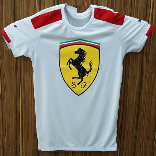 CAMISETA FERRARI WHITE SILK LOGO FRENTE